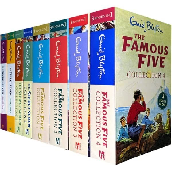 Enid Blyton Famous Five Secret Seven Collection 8 Books 24 Stories Set Paperback