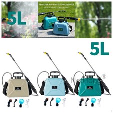 5L Electric Garden Sprayer Battery Powered Water Sprayer w/3 Nozzles Garden Weed