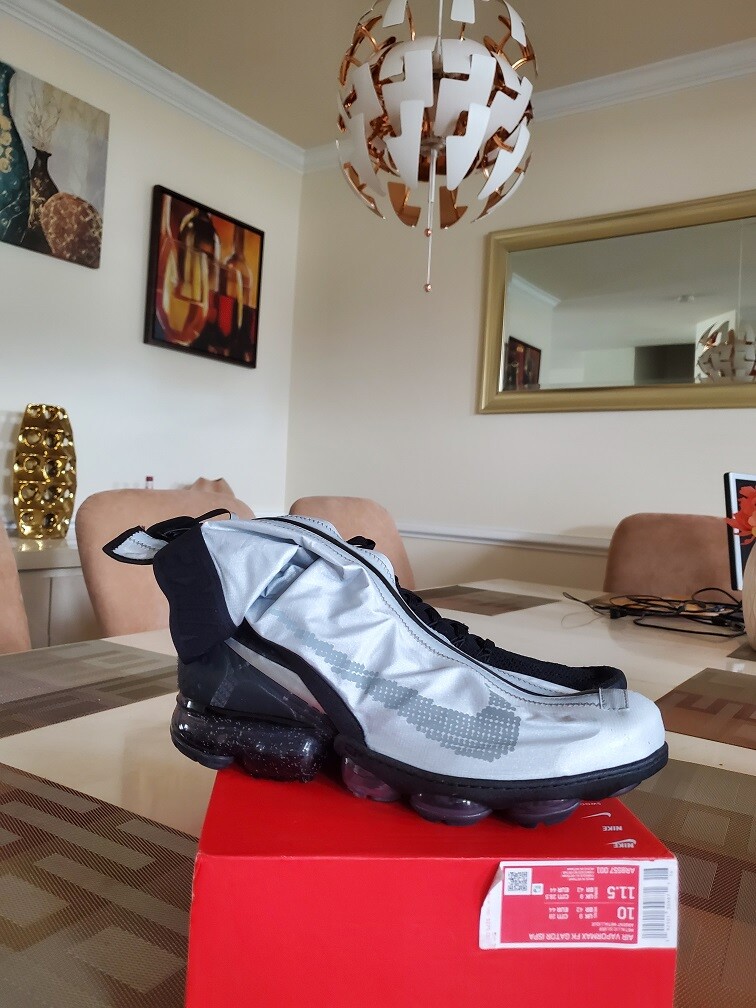 Nike Air VaporMax Flyknit Gator ISPA Metallic Plus 95 270 Max AR8557 001 Sz 10 image 8
