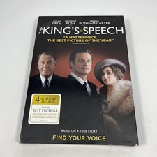 New Sealed The Kings Speech DVD Colin Firth Geoffrey Rush W Slipcase