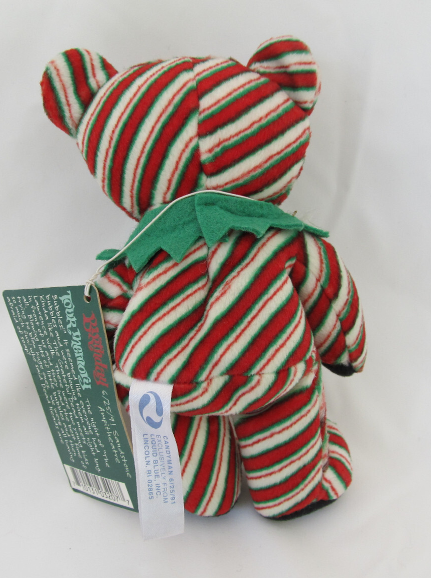 GRATEFUL DEAD Candy Man Beanie Bear Liquid Blue 6/25/91