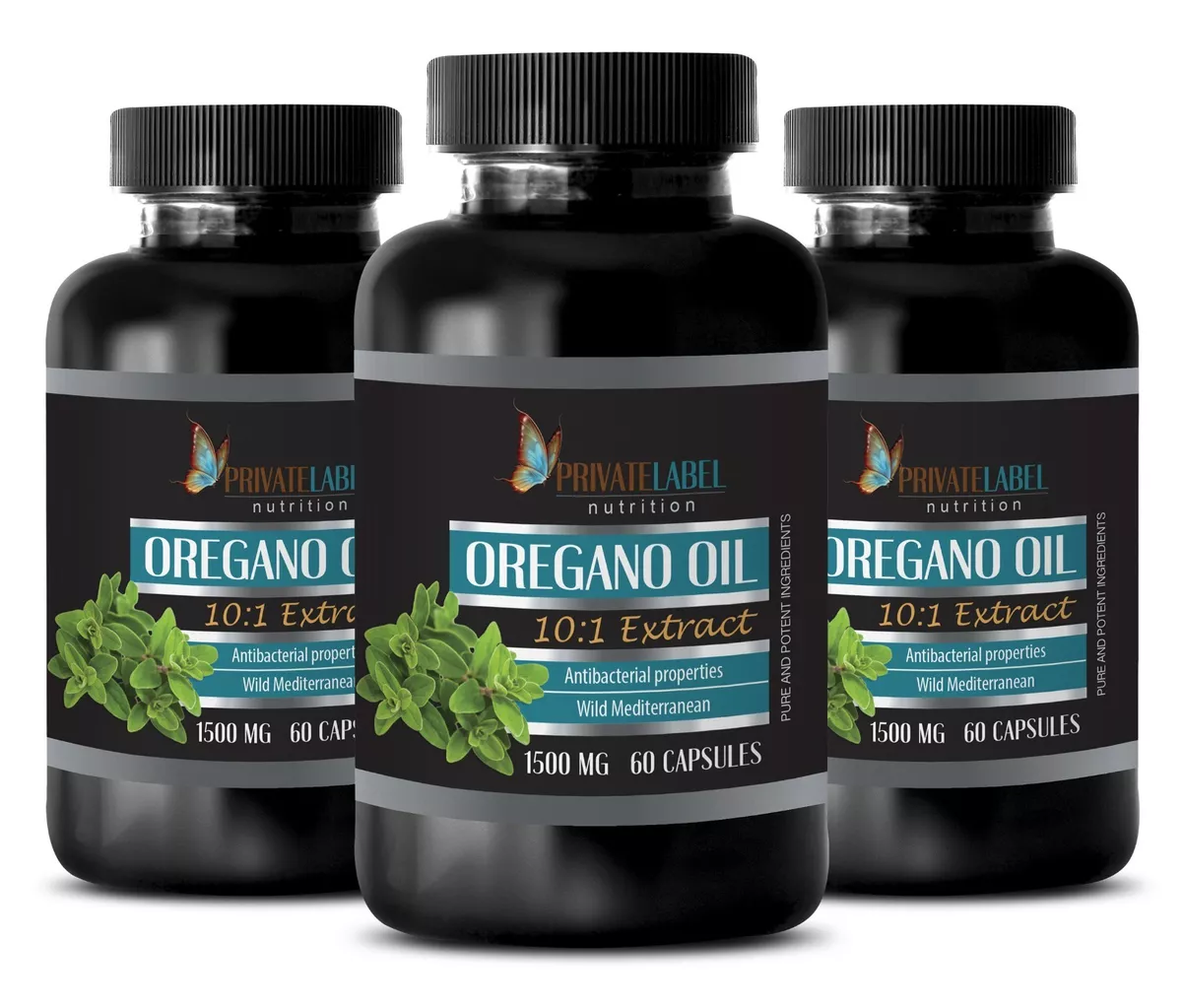 Wild Oregano Oil - Oregano Oil 1500mg - Anti Aging - 180 Capsules 3 Bottles