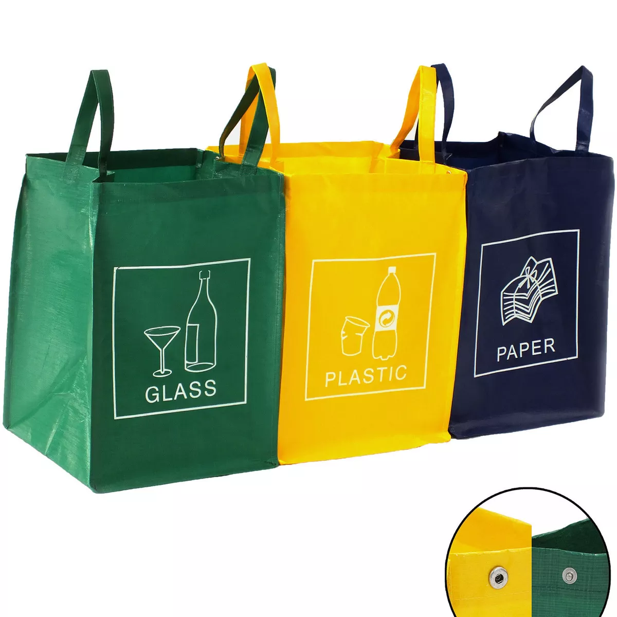 Lot de 3 sacs pour le tri et le recyclage des déchets poubelle Bac à tri