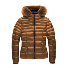 Piumino Donna RefrigiWear Mead Fur Jacket Cappuccio RA0035 H05560 Bronzo