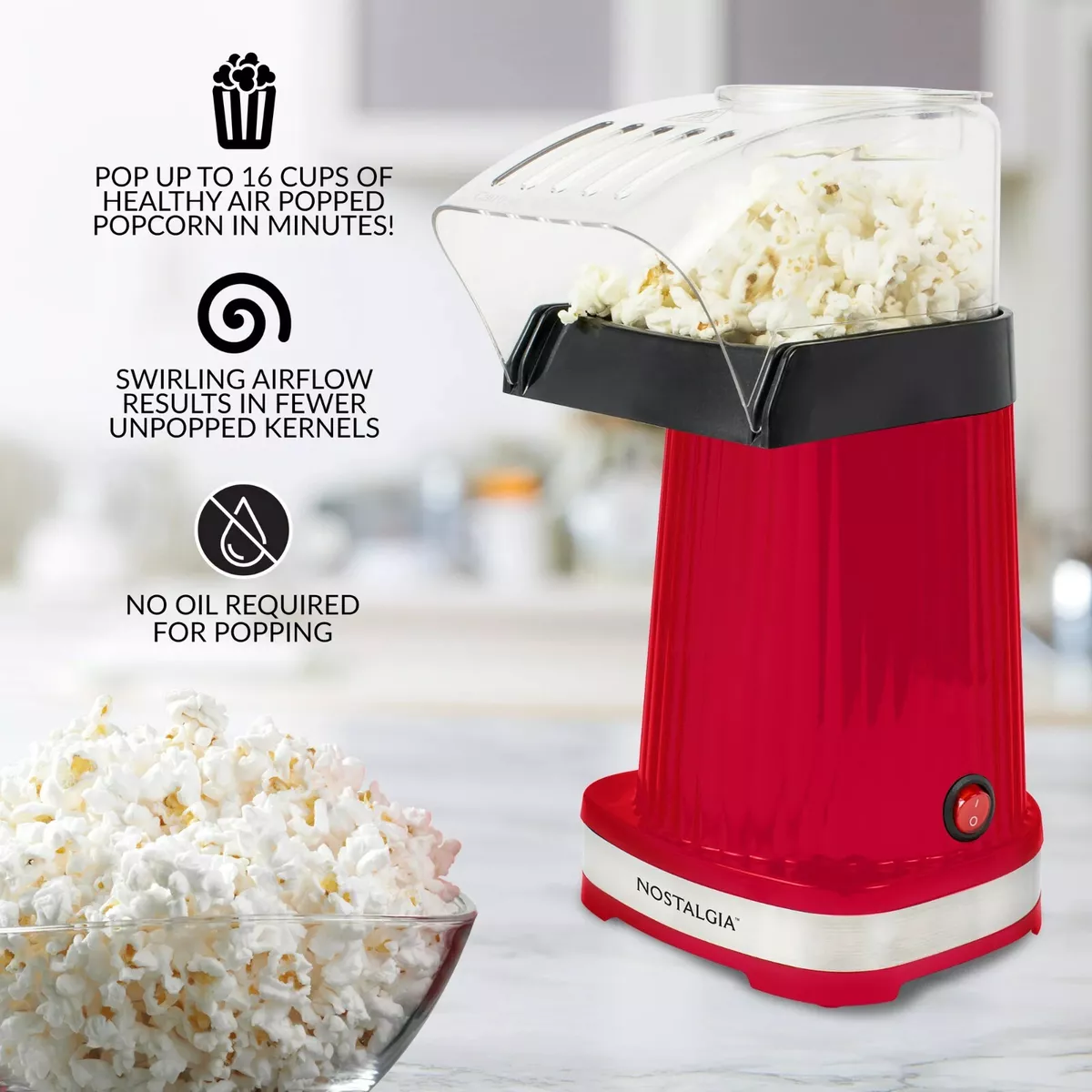 Popcorn Maker Household Healthy Hot Air Oil Free Corn Machine