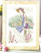 CROS STITCH PATTERN DONNA WOMAN HIGH-QUALITY DMC SCHEMA A PUNTO CROCE DMC ANCHOR