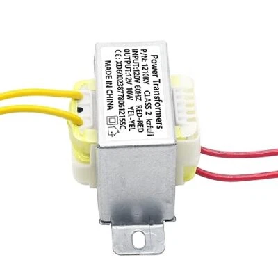 KZFULI 12V/10W AC/AC Power Transformer Input 120V/60HZ Single-Phase Transformer