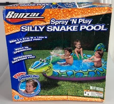 Banzai Sprinkling Spray 'N Play Silly Snake Pool 86x61 Age 2+