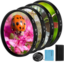 67Mm Close-Up Filter Kit 4 Pieces 1, 2, 4, 10 Macro Filter Accessory Close-Up