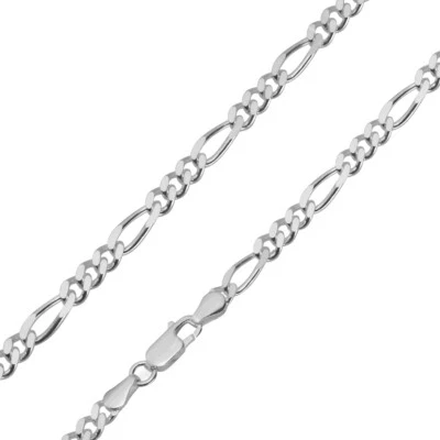 TRENDOR Schmuck Halskette für Herren 925 Sterlingsilber Figaro-Kette 85925 - Bild 1 von 4