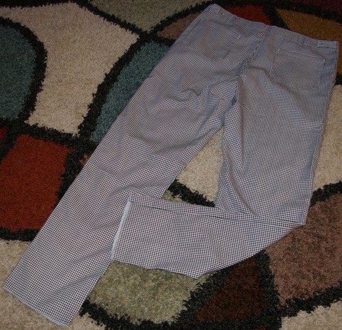Men Chef Pant Hoondstooth Black White Zipper Fly 4 Pocket Sz L to 2X (38 to 44) - Picture 5 of 18