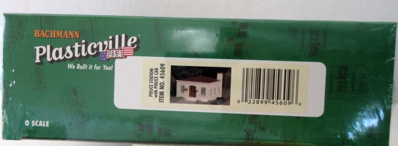 Bachmann O Scale Plasticville Police Station with Police Car 45609