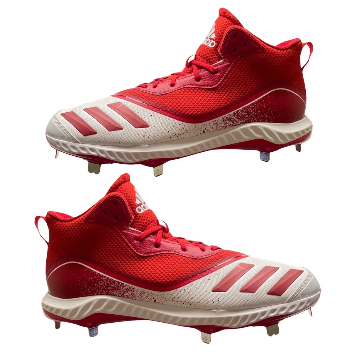 Adidas  Men\'s Icon V Baseball Cleats Size 14 Adidas Adidas Icon V Mens 14 White Gold Metal Baseball  main image 4