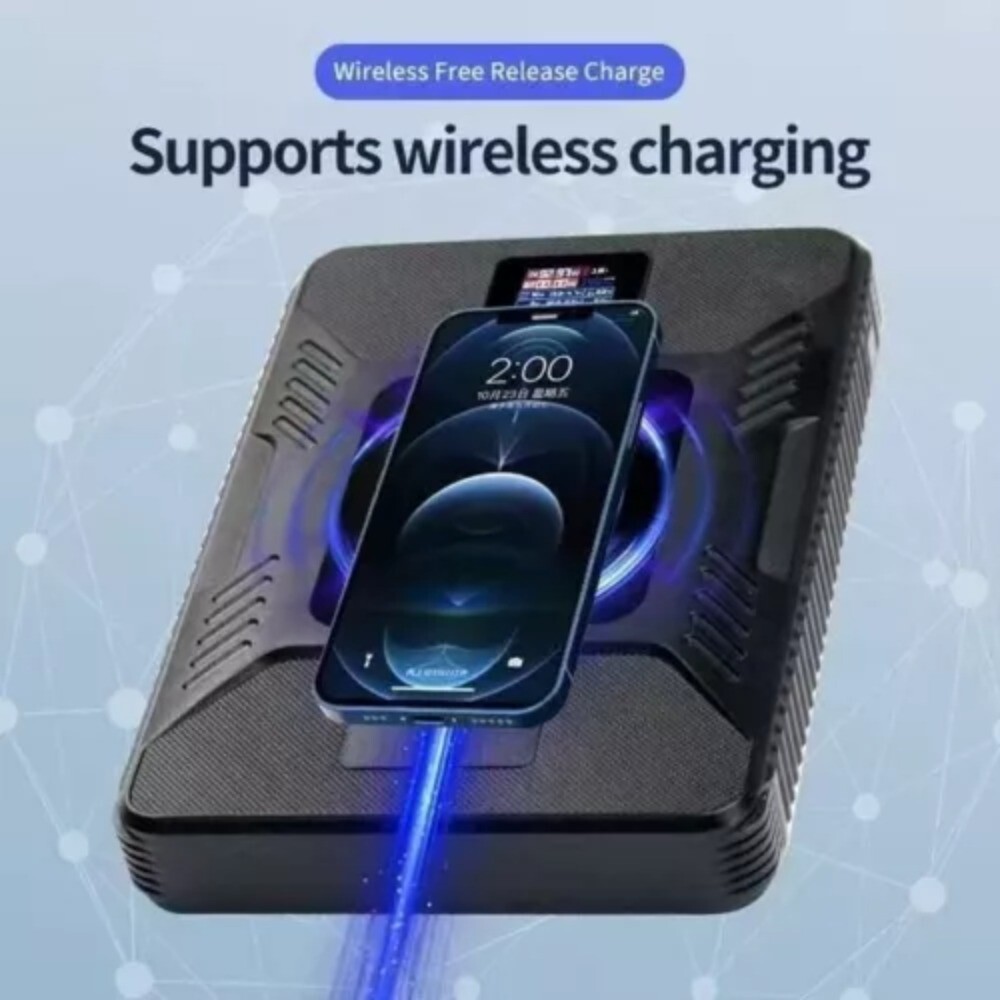 Ultra-High Capacity Power Bank with USB, Wireless, and Solar Charging