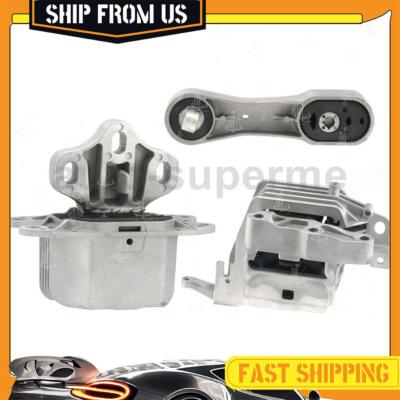 Left Right Rear Motor & Auto Transmission Mount 3x Fits BMW X2 2.0L 2018-2019