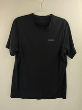 Patagonia Athletic Tee T Shirt Black Size M Base Layer Capilene Short Sleeve 