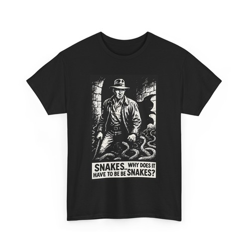 Snakes Tee, Unisex Heavy Cotton Shirt, Funny Quote Shirt, Gift for Movie Lovers, - Picture 14 of 27