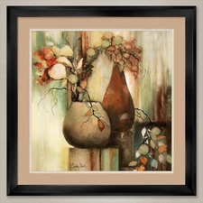 35W"x35H" STILL LIFE ILLUSION II by SANDY CLARK - DOUBLE MATTE, GLASS and FRAME