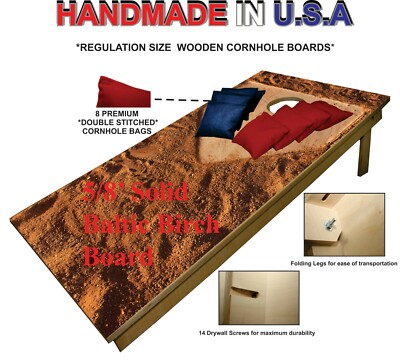 Cornhole Boston Red Sox Set Of 8 - Top Quality Regulation Toss Bags ...