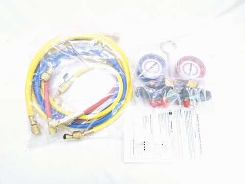 49968 Charging Manifold and 4 Valve Test, A/C Manifold Gauge Tool Set 60" Hoses. - Picture 8 of 9