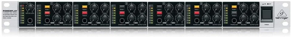 Behringer Powerplay HA6000 6-channel Headphone Mixing/Distribution Amplifier NEW - Image 4 of 4