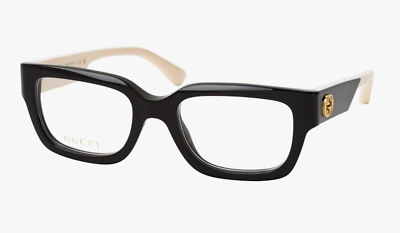 New GUCCI Eyeglasses GG1666O 005 53-20 145 Black Ivory  display picture 1