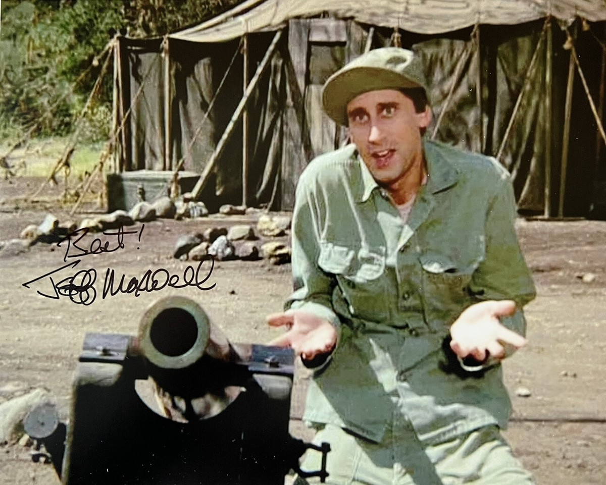 JEFF MAXWELL HAND SIGNED 8x10 PHOTO MASH SHOW ACTOR