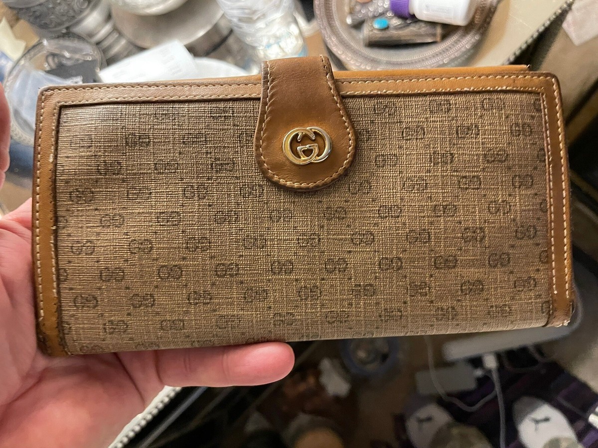 VINTAGE 80's GUCCI LOGO MONOGRAM WOMEN WALLET PURSE | eBay