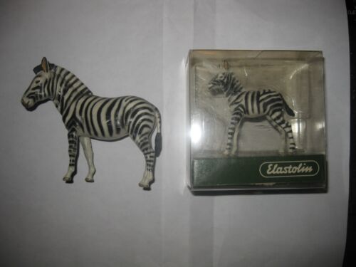 Hausser Preiser Elastolin Germany ZEBRA & FOAL 1:25 70mm scale plastic animals - Picture 1 of 6