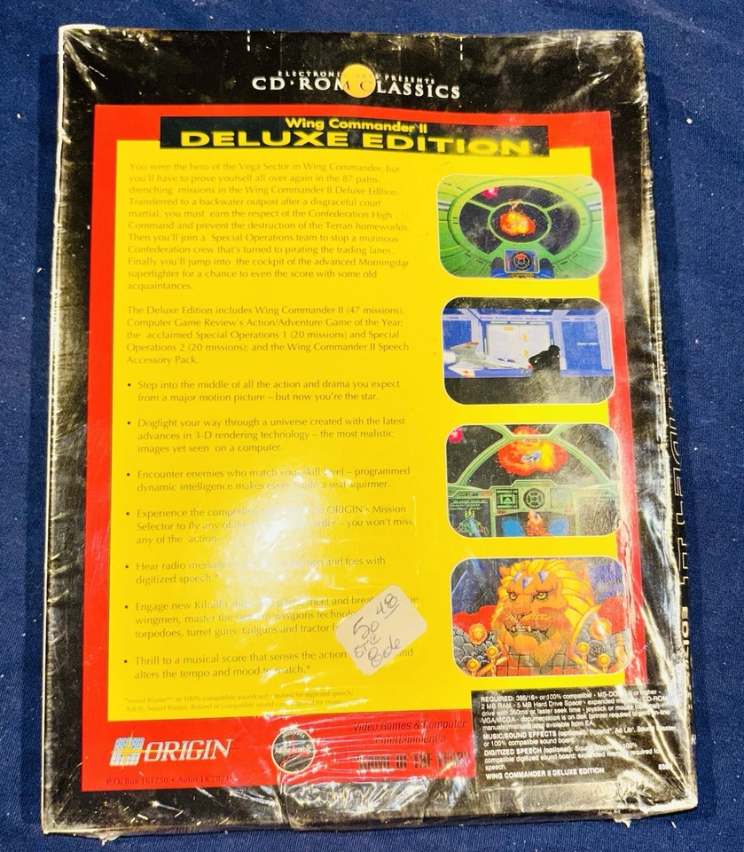 Wing Commander 2 Deluxe Edition, PC Game, Origin Systems, 1991, Brand New/SEALED - Image 3 of 4