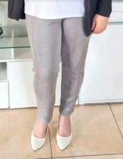 Made in Italy Damen Leggings Hose grau Schlan...