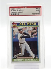 BOBBY BONILLA 1991 TOPPS DESERT SHIELD N.L. ALL STAR #403 MINT PSA 9 Q7113