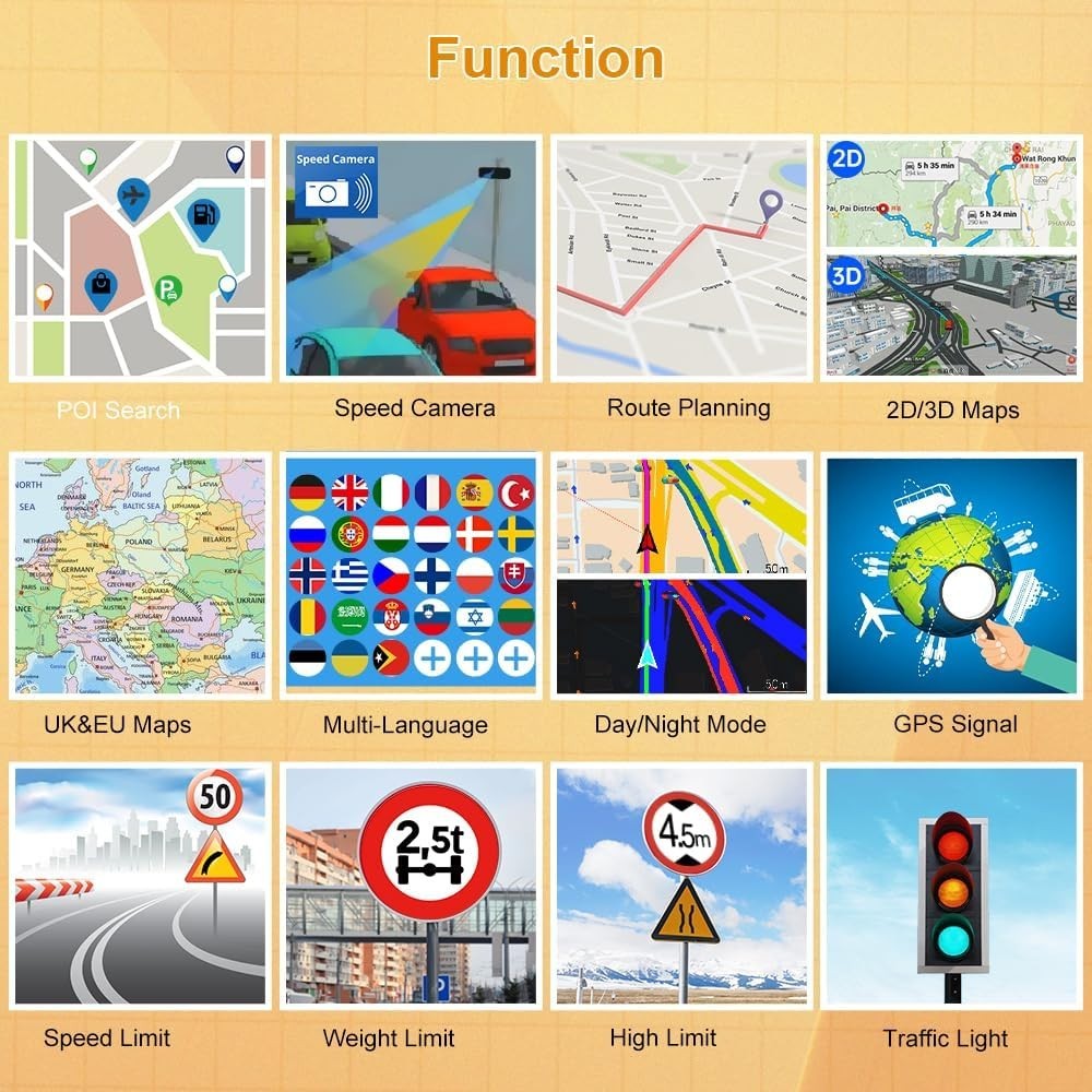 7 inch Bluetooth GPS Navigation for Cars Australia with Reversing Camera Car Sat — image 2