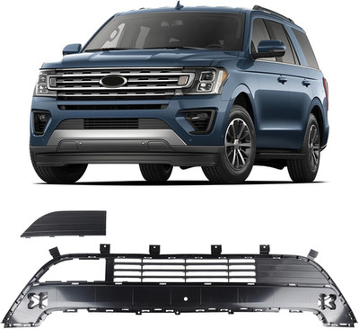 Black Bumper Grille Assembly Fit for 2018-2021 Ford Expedition Bumper Face Bar G