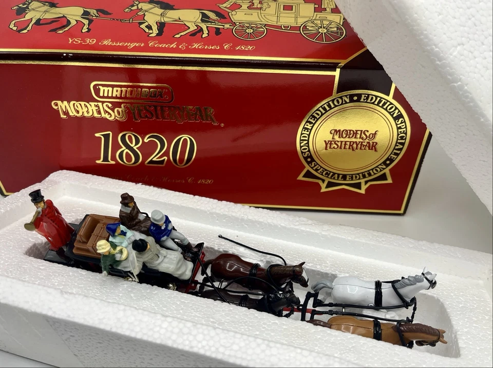 CALÈCHE passenger coach 4 chevaux 1820 - MATCHBOX Yesteryear YS-39 - 1990 - NEUF - Photo 4/4