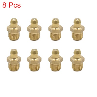 8Stk. Messing gerade Schmiernippel Zubehör für Motorrad Auto 1/8'' Gewinde