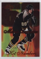 1996-97 Flair Hot Numbers Mario Lemieux #7 HOF 2d8