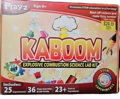 Kaboom Explosive Combustion Science Lab Kit 25 Experiments New Sealed Kaboom