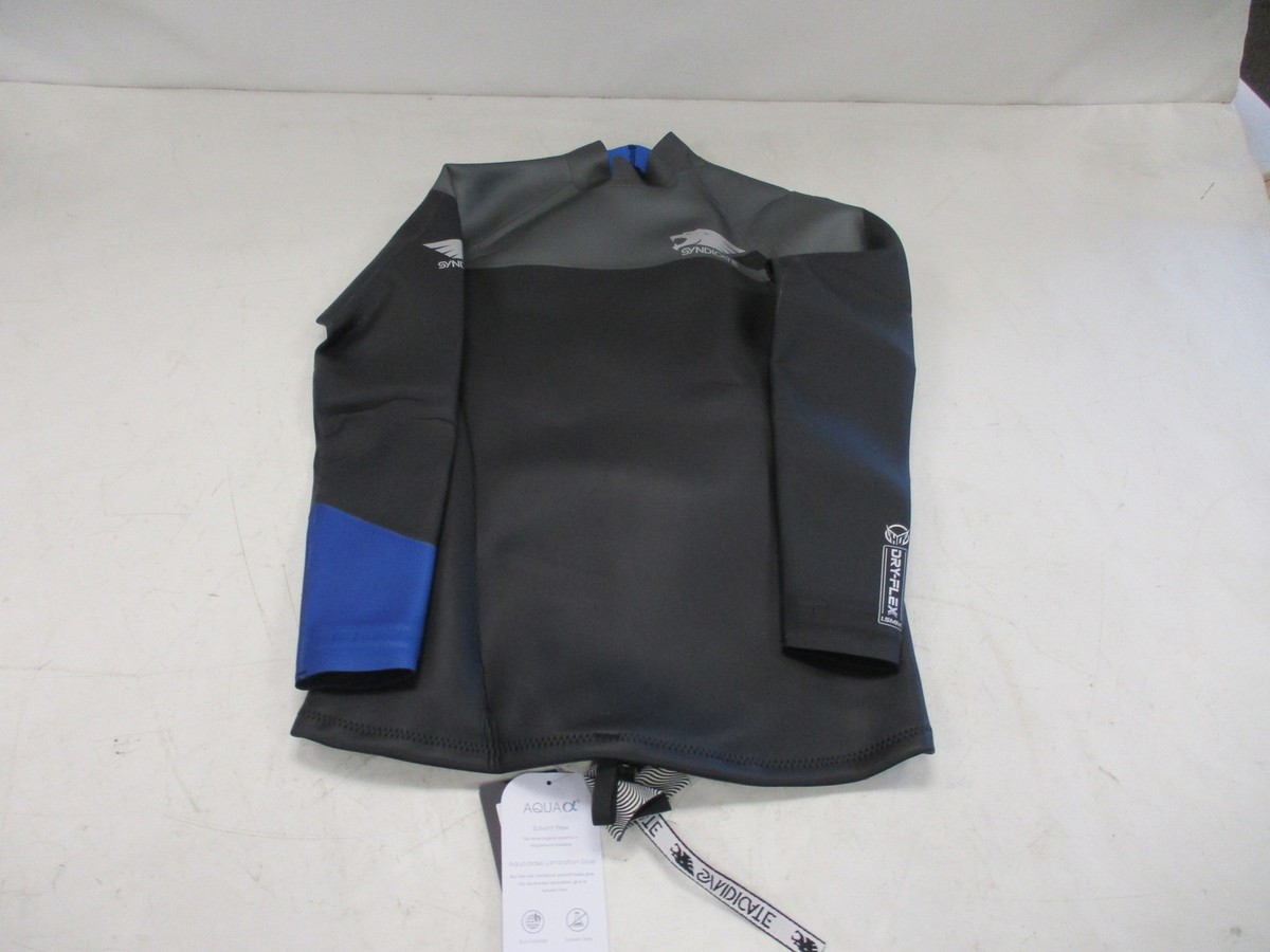 AQUA SYNDICATE DRY FLEX WETSUIT TOP UNISEX SIZE XX-LARGE BLACK