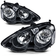 Headlights Assembly For 02-2004 Acura Rsx Dc5black Leftright Pair Headlights Assembly For 02-2004 Acura Rsx Dc5black Leftright Pair