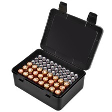 Battery Organizer Storage Box Garage Case Holder For 24 Aa 30 Aaa Batteries b