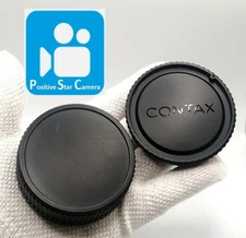 SSR🎦👀✨MINT✨ Contax N Body Cap NK-B & Rear Lens Cap NK-R for N1 NX From JAPAN