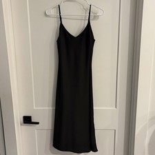 Forever 21 Black Slip Dress Medium v neck