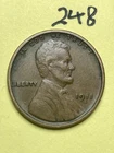 1911-S LINCOLN WHEAT CENT, rare date, "VERY FINE" condition #248
