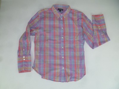 Re-Imagined J Crew Womens Button Up Shirt Size 14 Soft Plaid Pastel