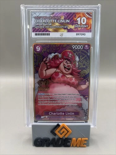 ACE 10 Charlotte Linlin #OP08-069 One Piece 2nd Anniversary Gold Foil English