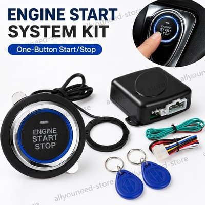 12V RFID Engine Start Car Ignition Switch Push Button Keyless Entry Starter Kit