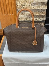 Michael Kors Riley Small Satchel Baltic Blue MK PVC 30h5grls1b for