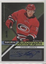2020 Upper Deck Synergy Rookie Black Achievement 24/25 Steven Lorentz Auto 12fw