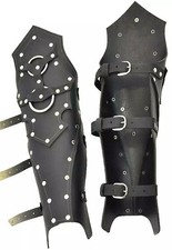 THE LEATHER Greaves - Leather Armor for LARP and Cosplay